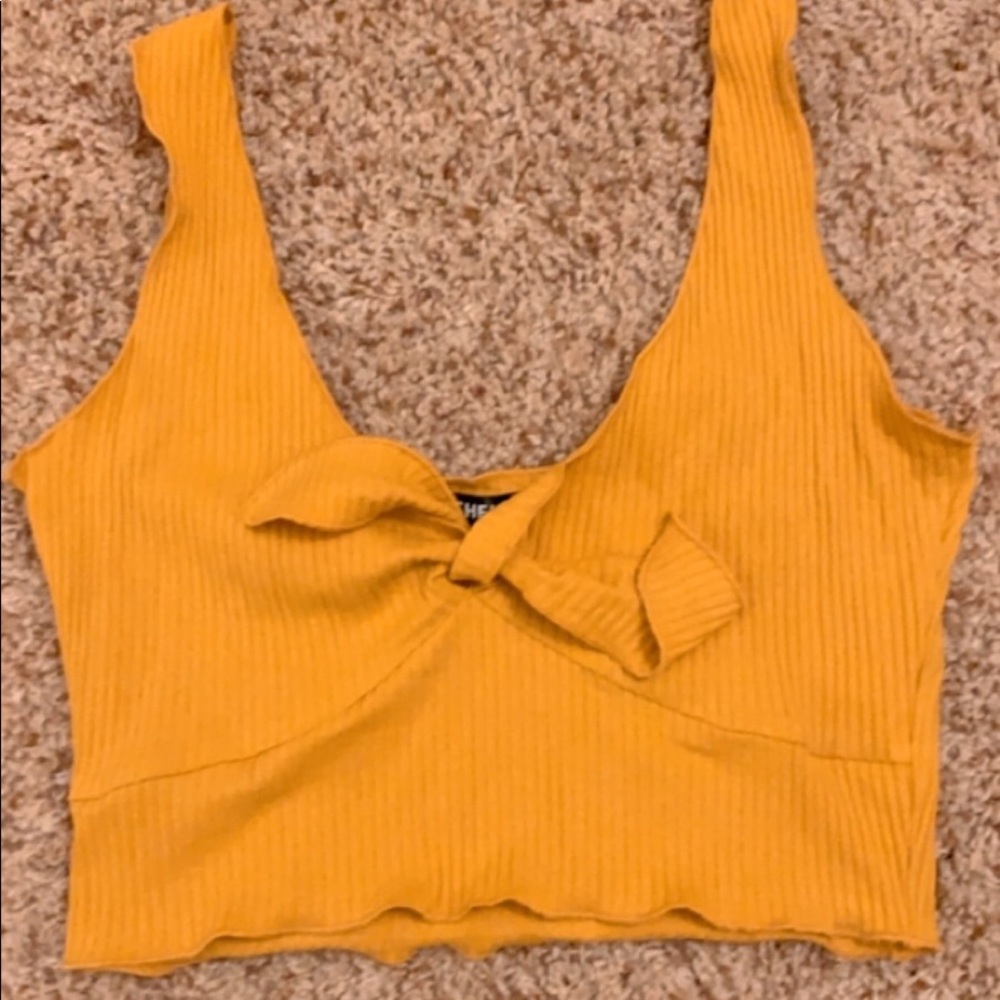 cropped yellow tank